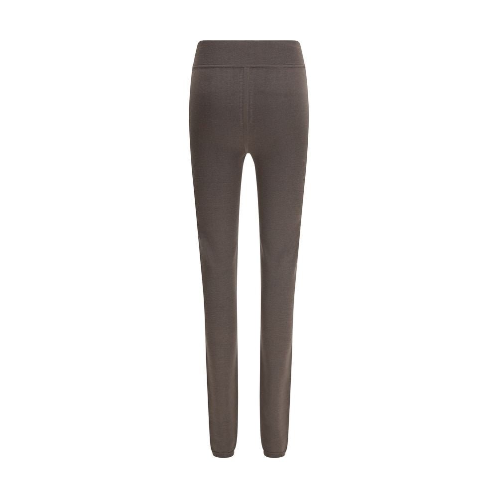 Gray Fleece Wool Leggings - TIZZIL