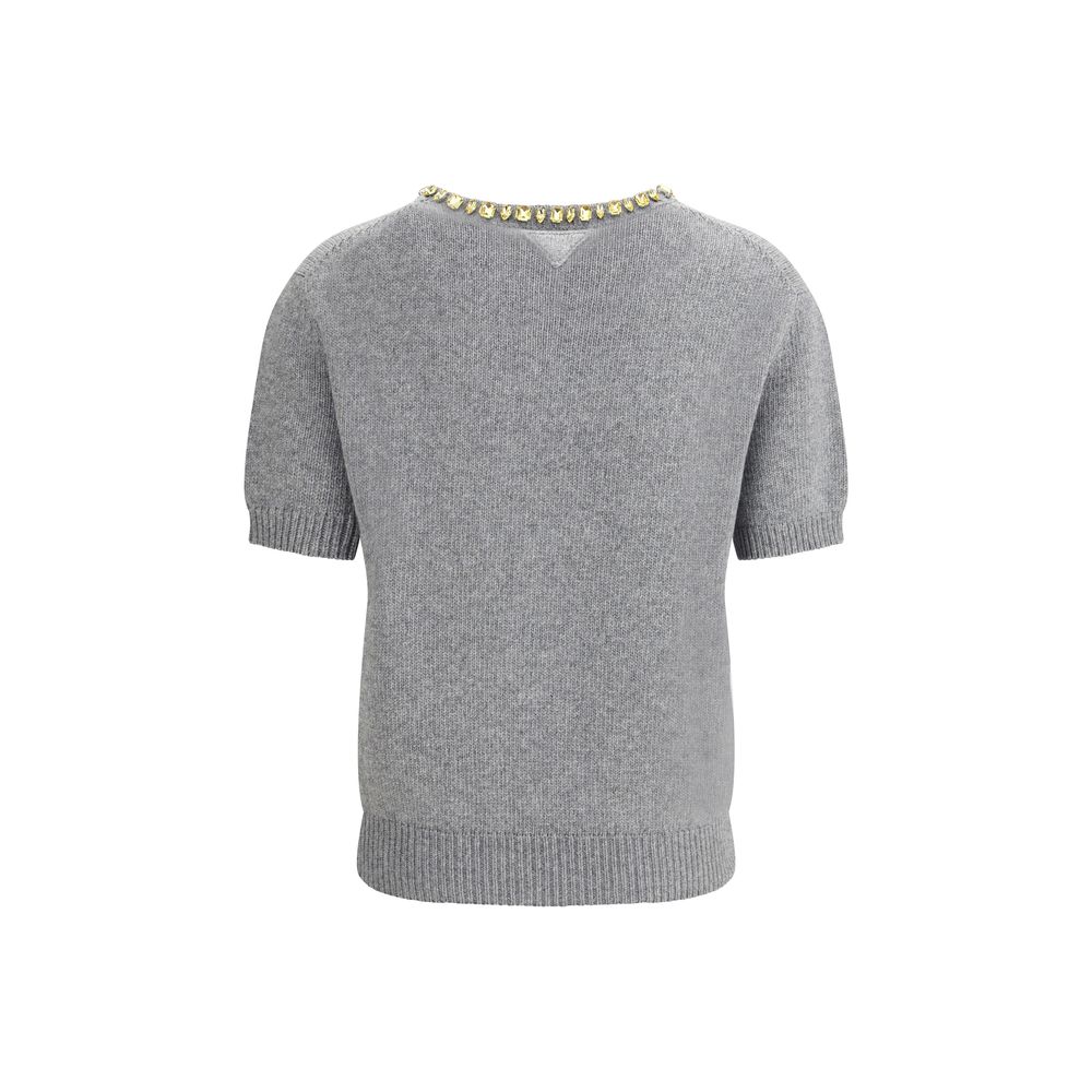 Gray Fleece Wool Sweatshirt - TIZZIL