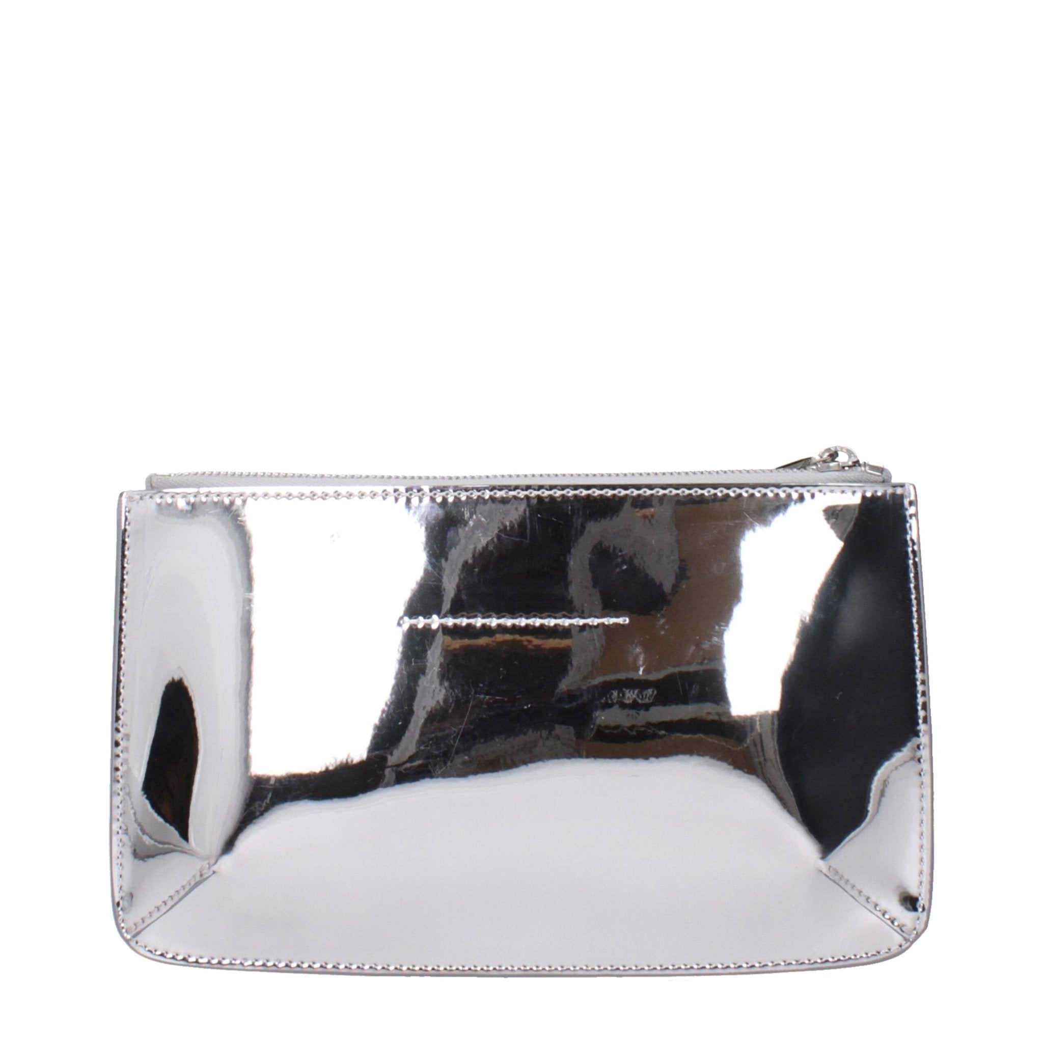 Gray Leather Clutch Bag - TIZZIL