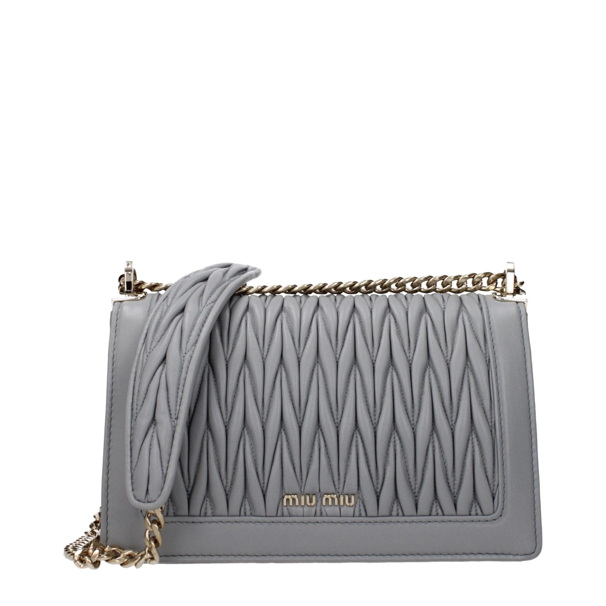Gray Leather Crossbody Bag - TIZZIL