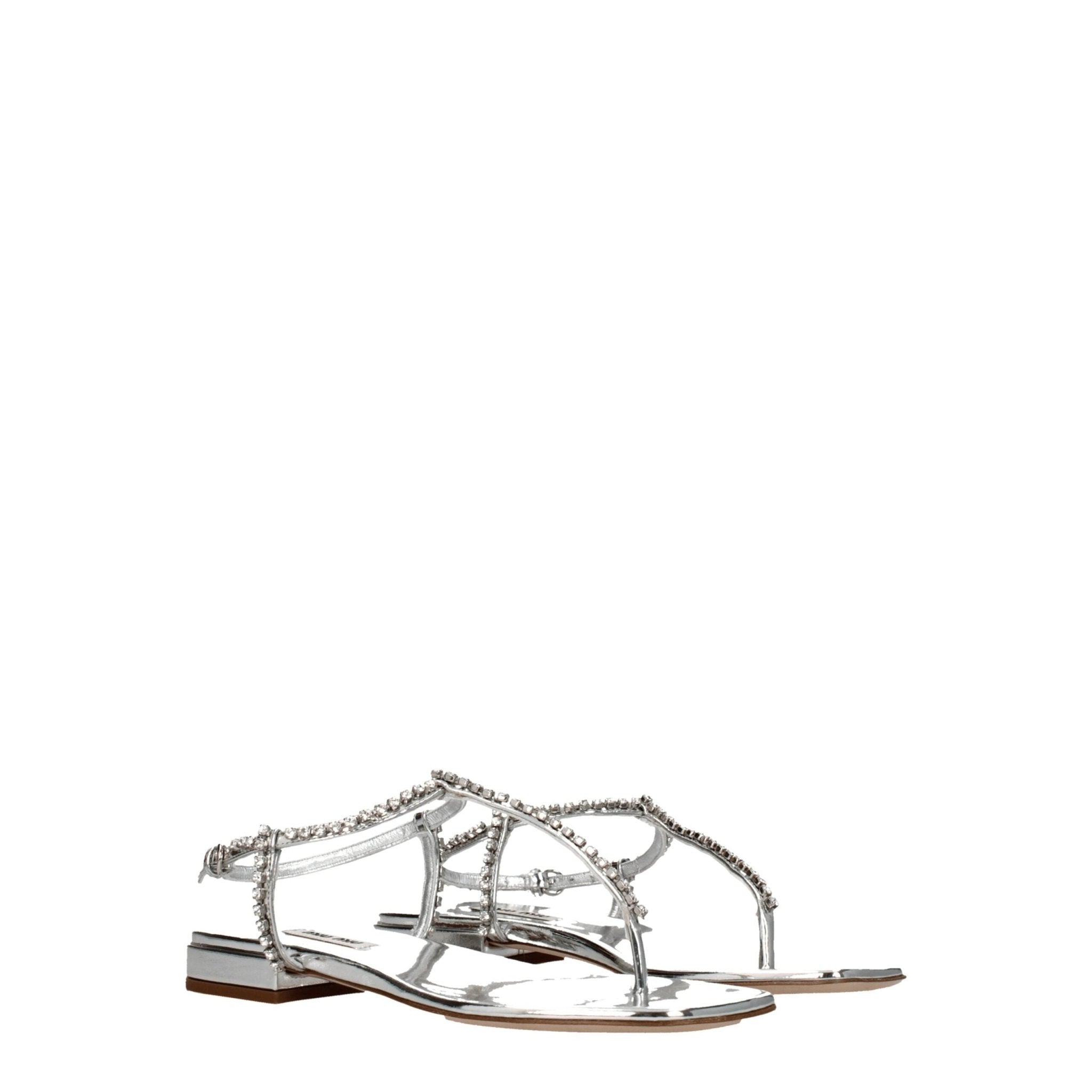 Gray Leather Flip - Flop Sandals - TIZZIL