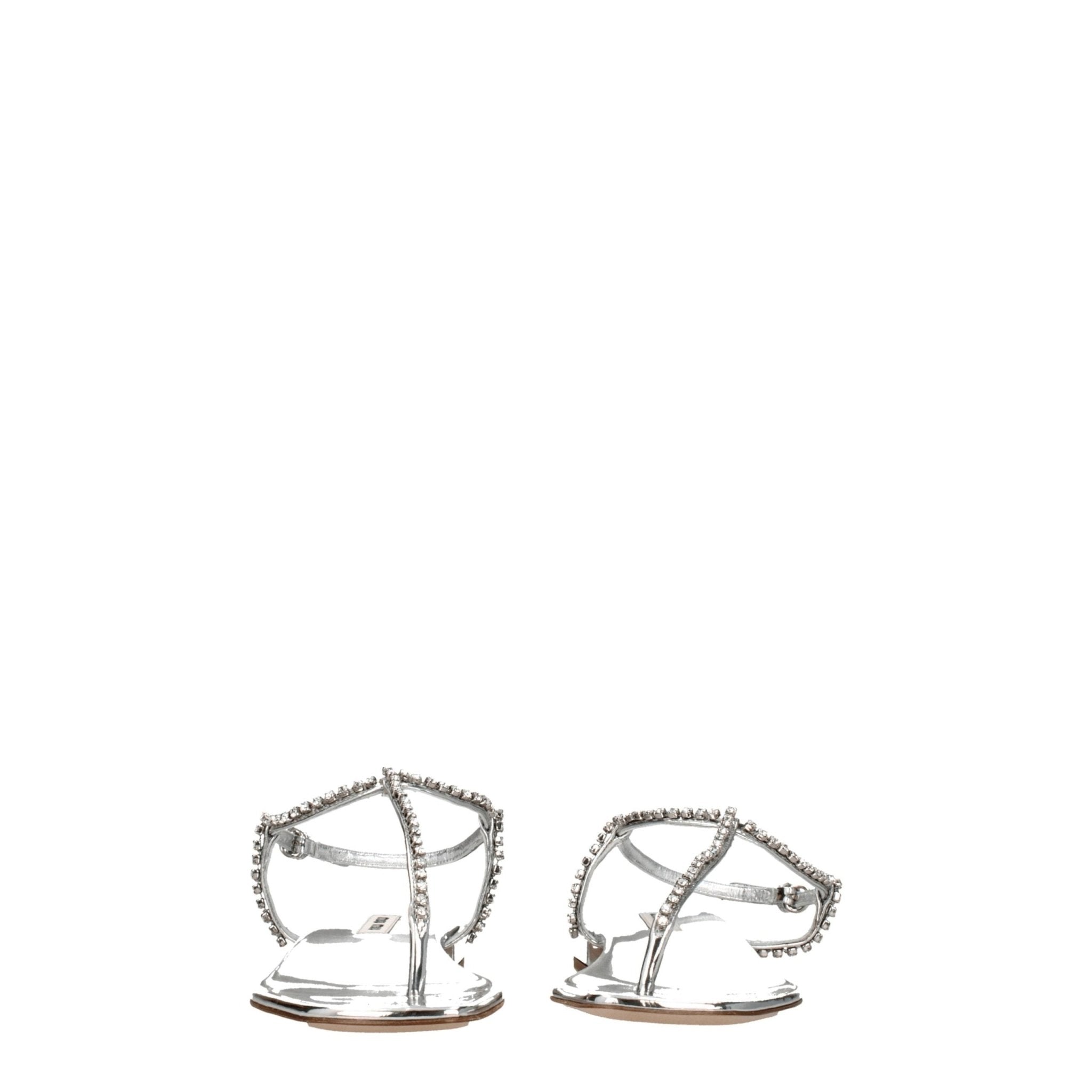 Gray Leather Flip - Flop Sandals - TIZZIL