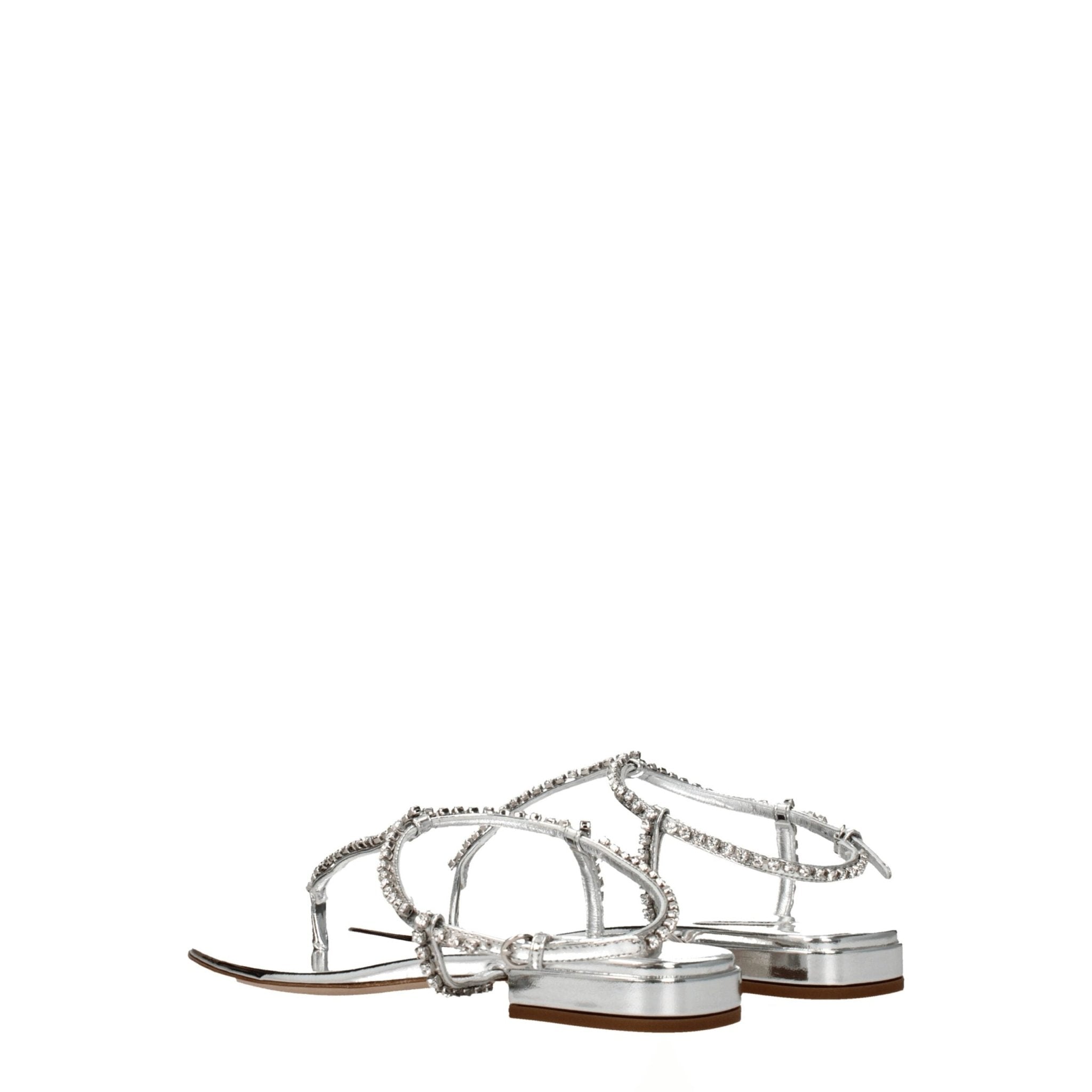 Gray Leather Flip - Flop Sandals - TIZZIL