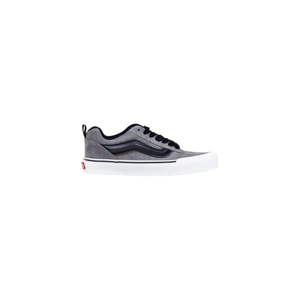 Gray Leather Low Top Sneakers - TIZZIL