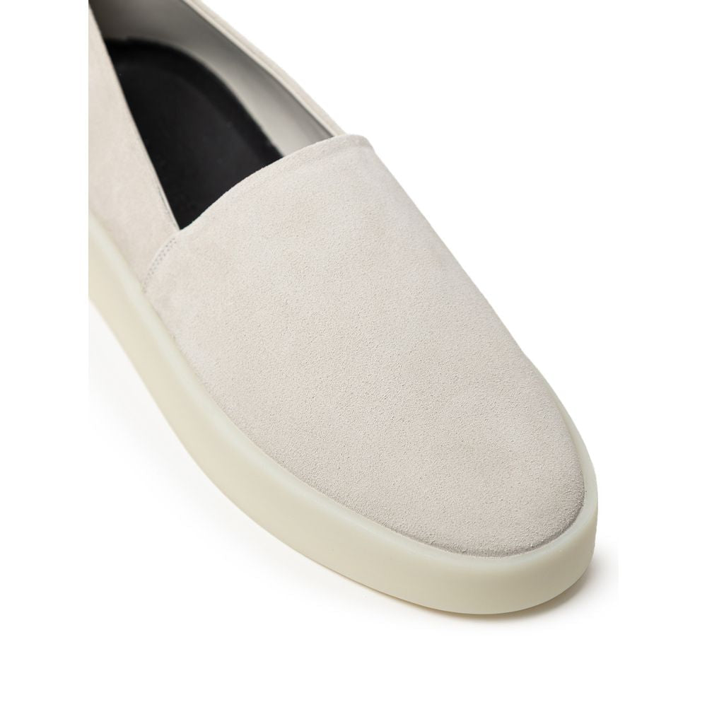 Gray Leather Moccassin - TIZZIL