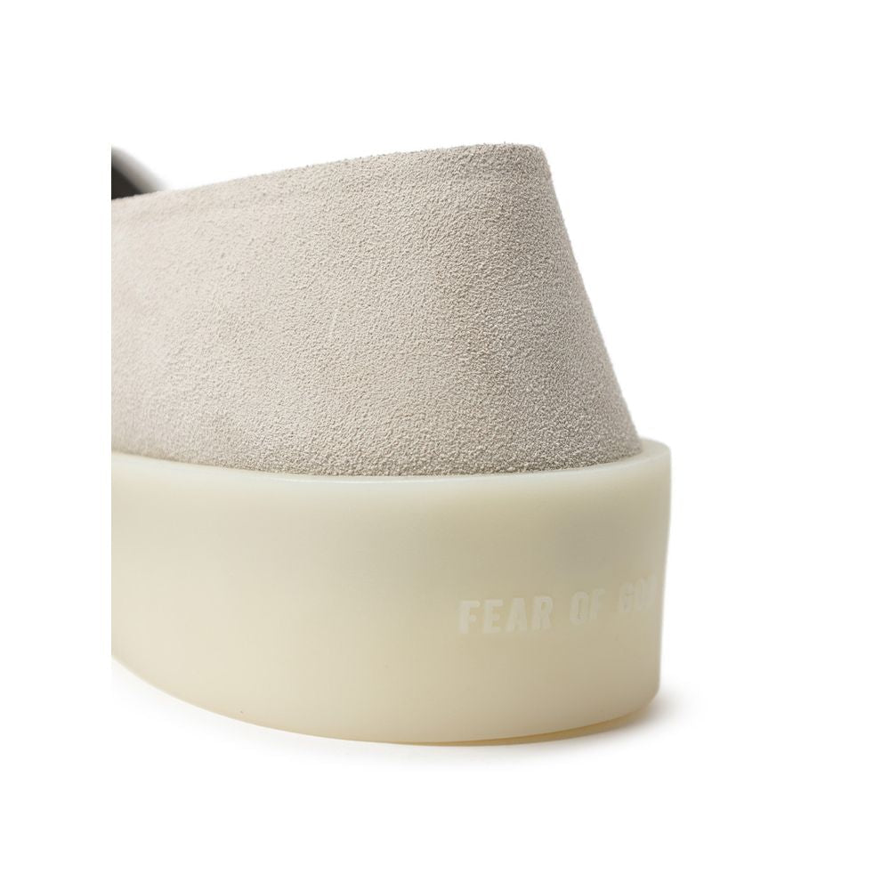 Gray Leather Moccassin - TIZZIL