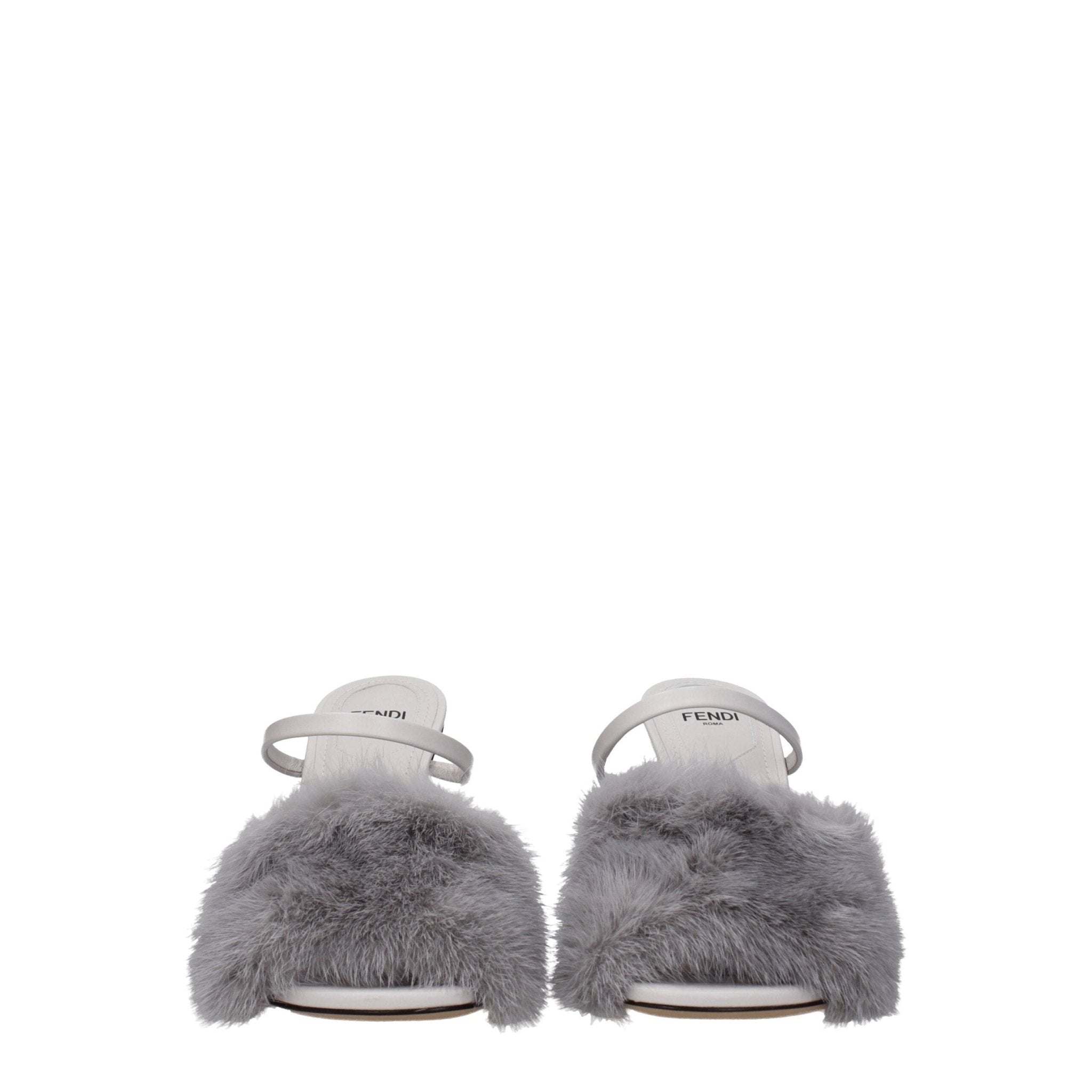 Gray Mink Slippers - TIZZIL