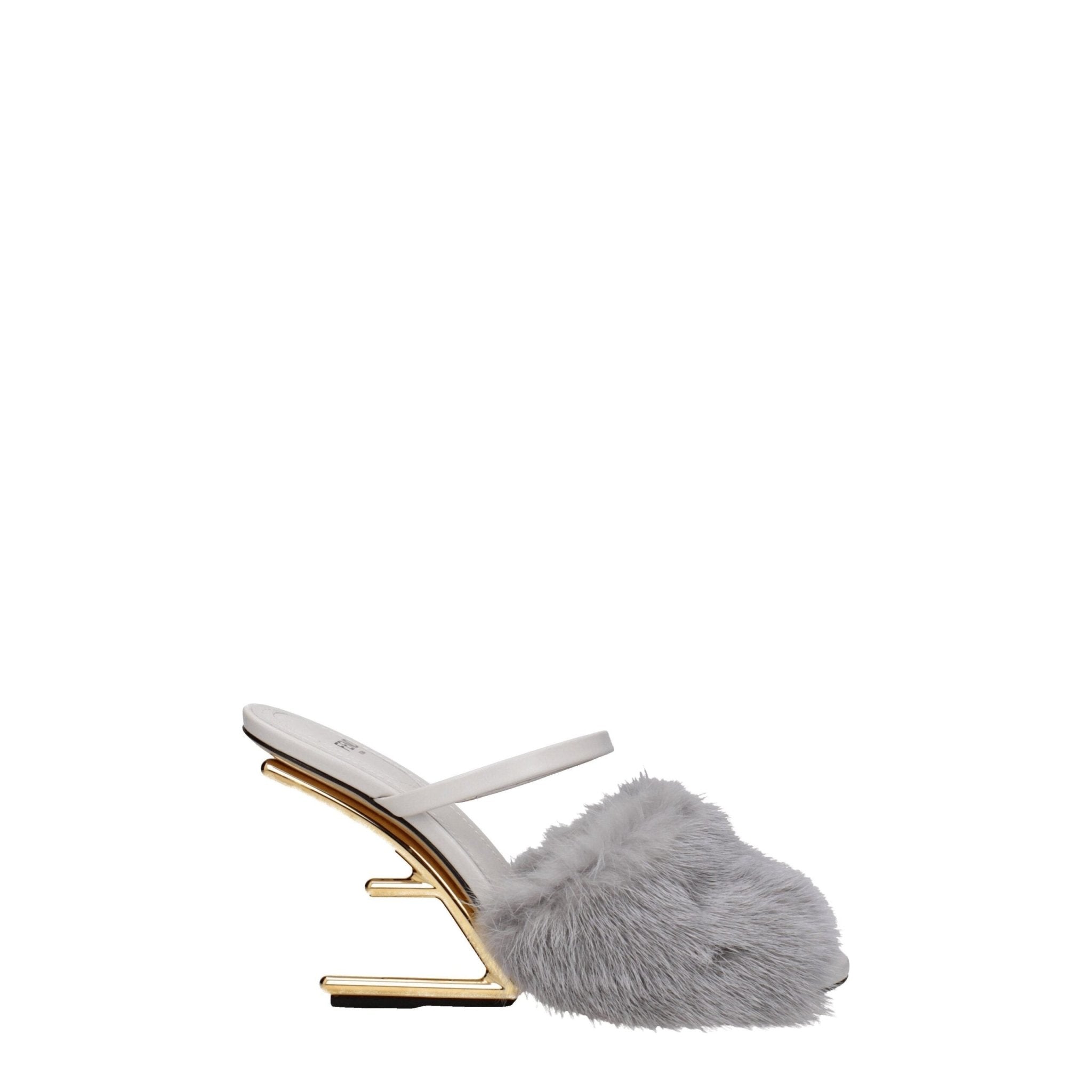 Gray Mink Slippers - TIZZIL