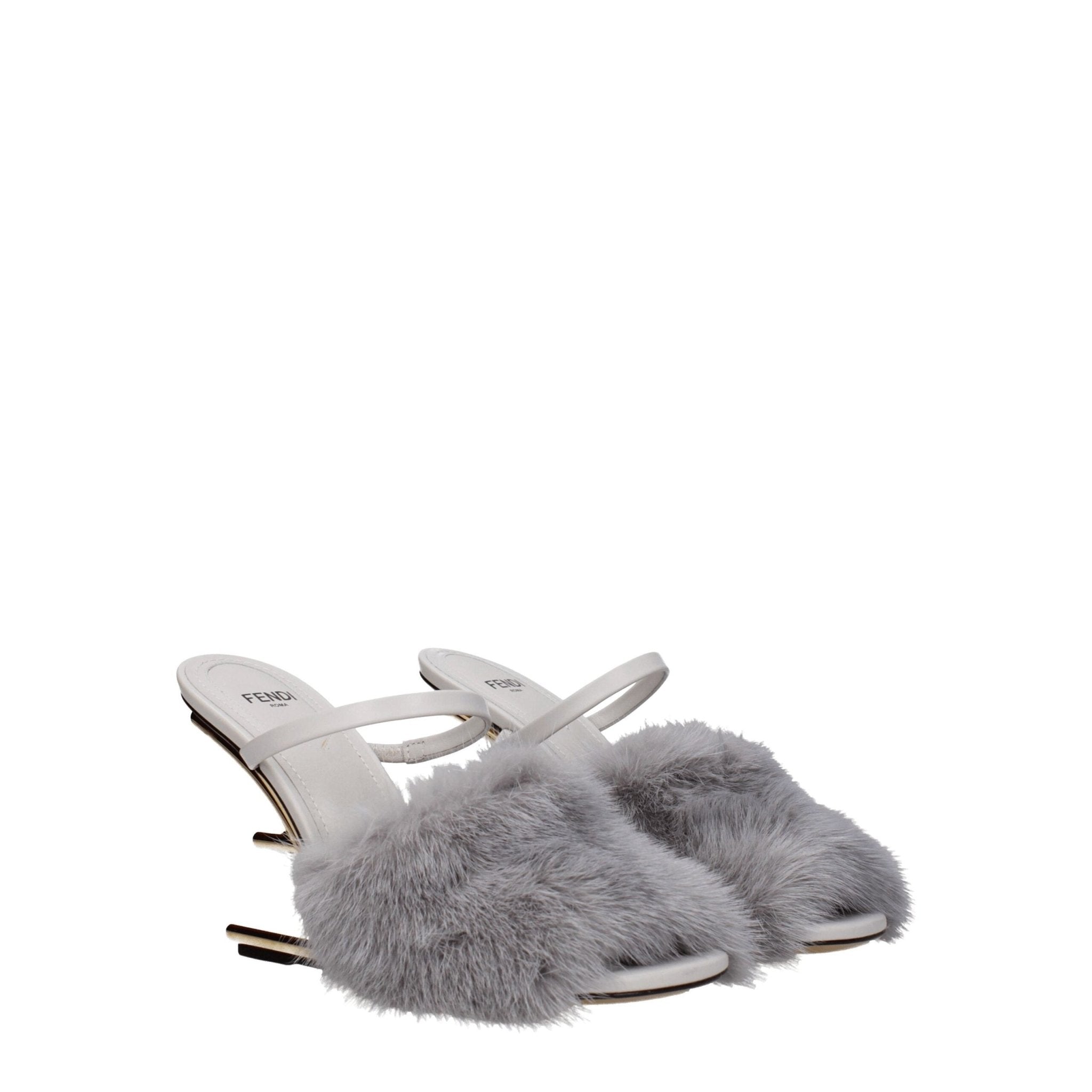 Gray Mink Slippers - TIZZIL