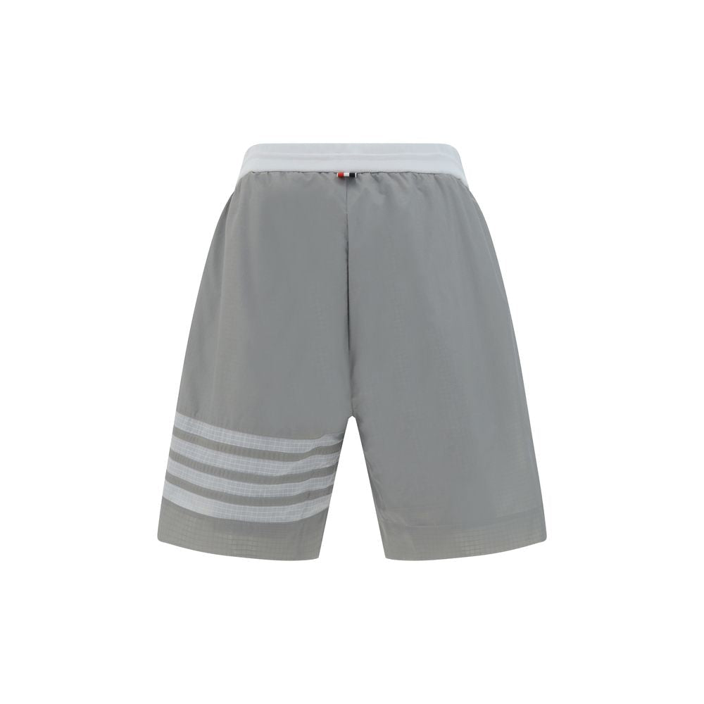 Gray Polyamide Bermuda Shorts - TIZZIL