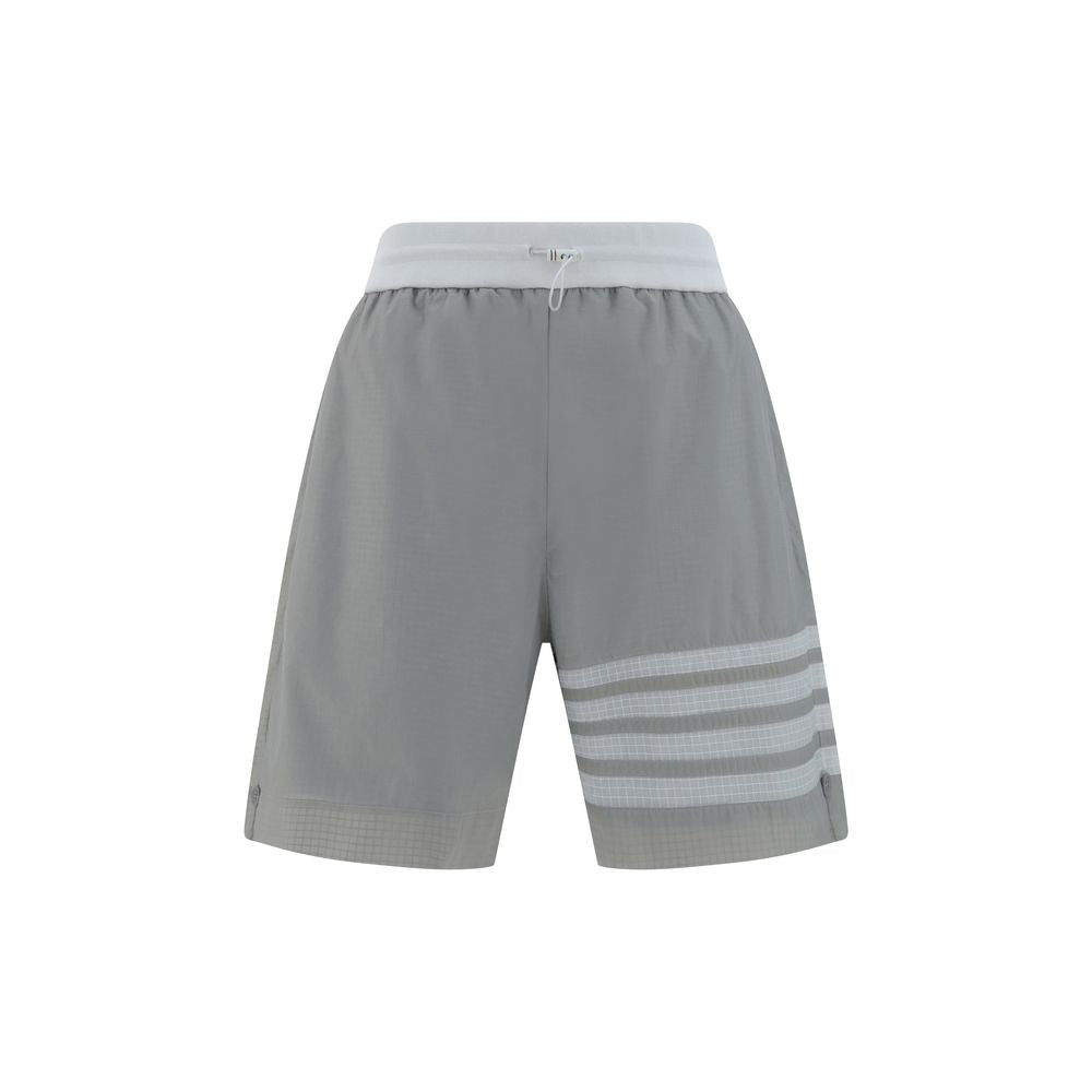 Gray Polyamide Bermuda Shorts - TIZZIL