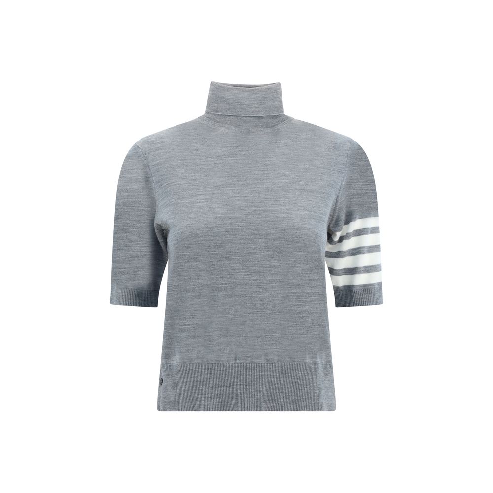 Gray Polyamide Turtleneck - TIZZIL