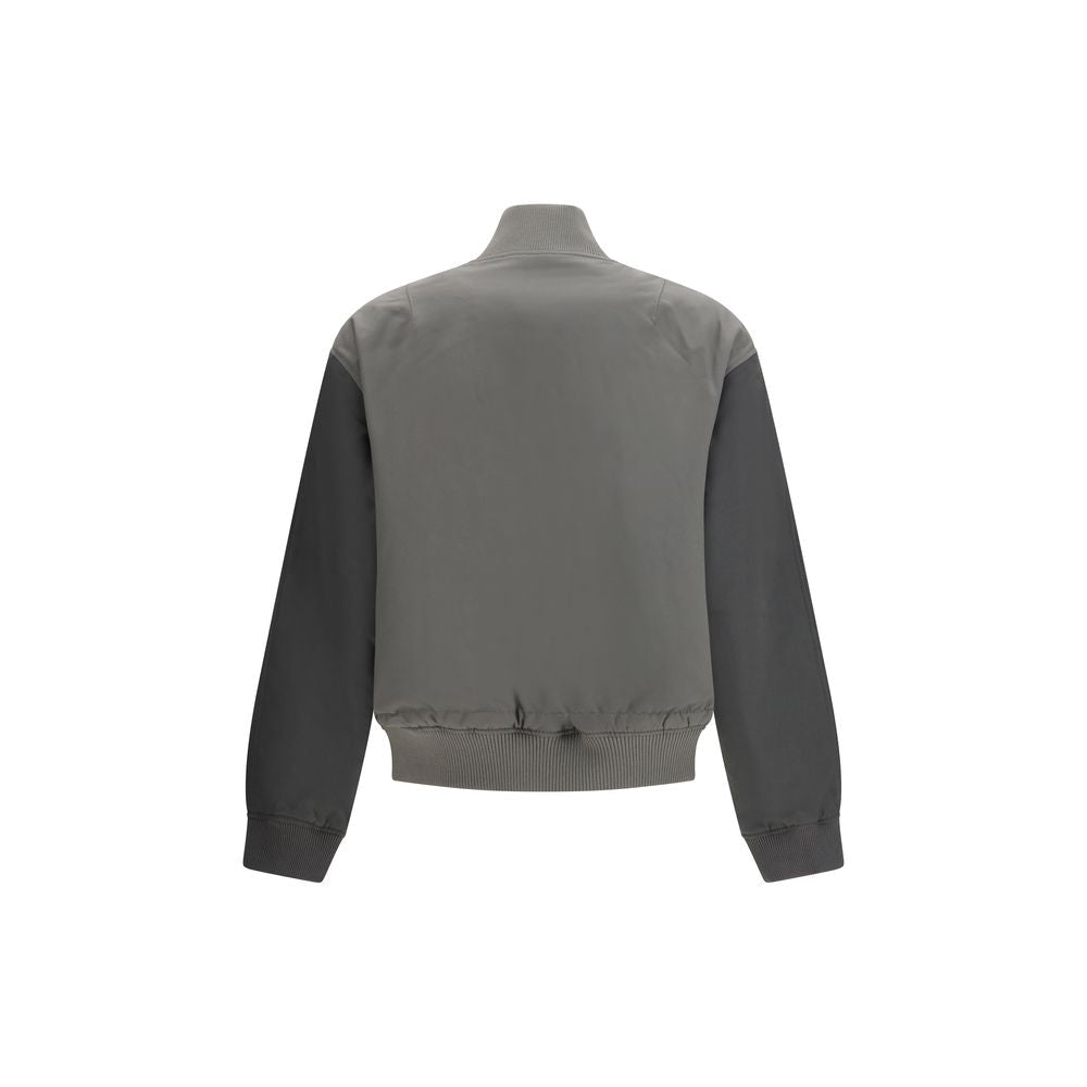 Gray Polyester Bomber - TIZZIL