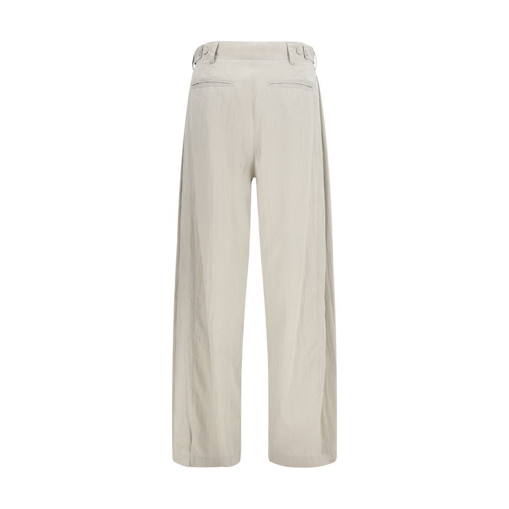 Gray Silk Casual Pants - TIZZIL