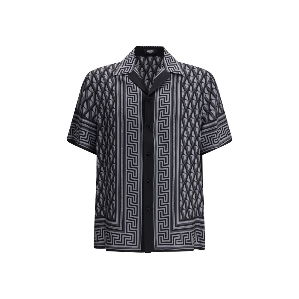 Gray Silk Pattern Shirt - TIZZIL