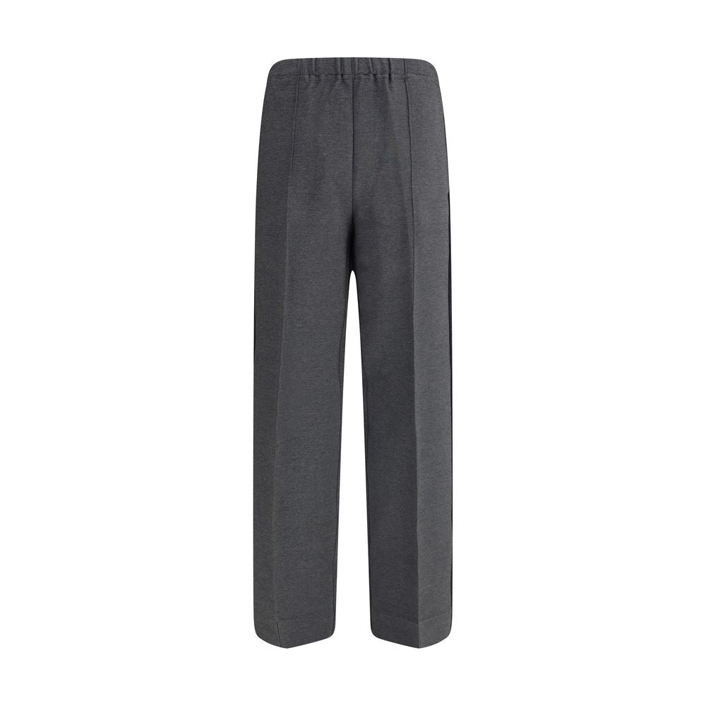 Gray Viscose Casual Pants - TIZZIL
