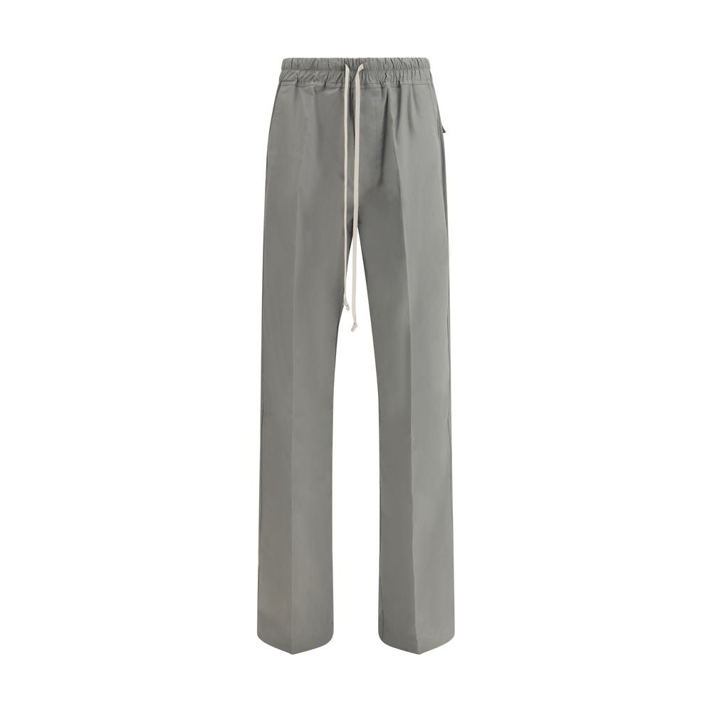 Gray Viscose Casual Pants - TIZZIL