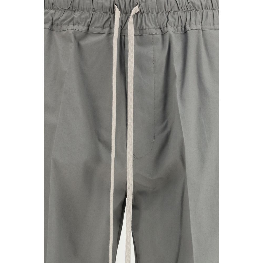 Gray Viscose Casual Pants - TIZZIL