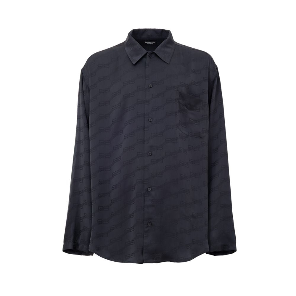 Gray Viscose Dress Shirt - TIZZIL