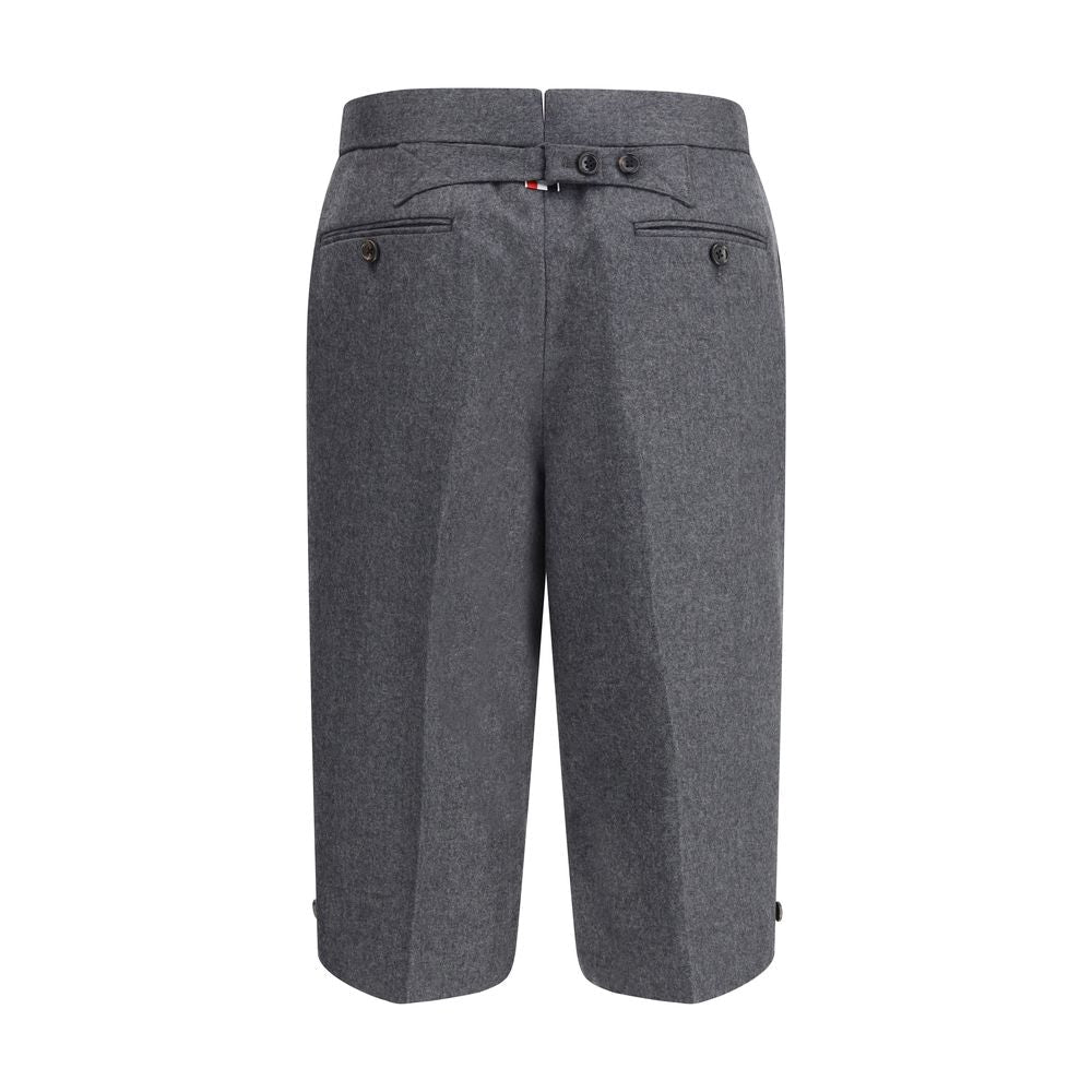 Gray Wool Bermuda Shorts - TIZZIL