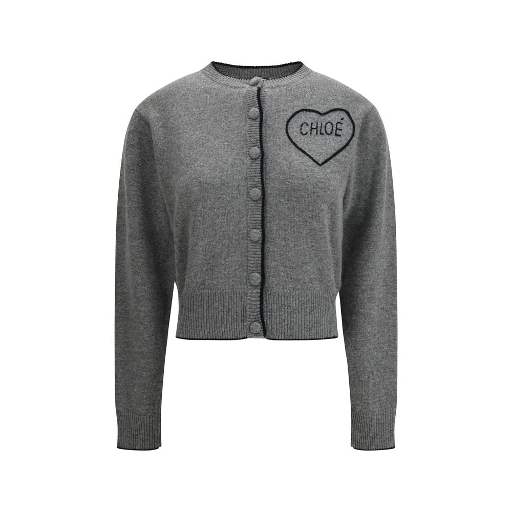 Gray Wool Cardigan - TIZZIL