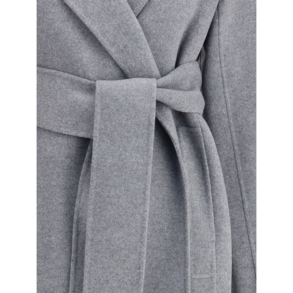 Gray Wool Coat - TIZZIL