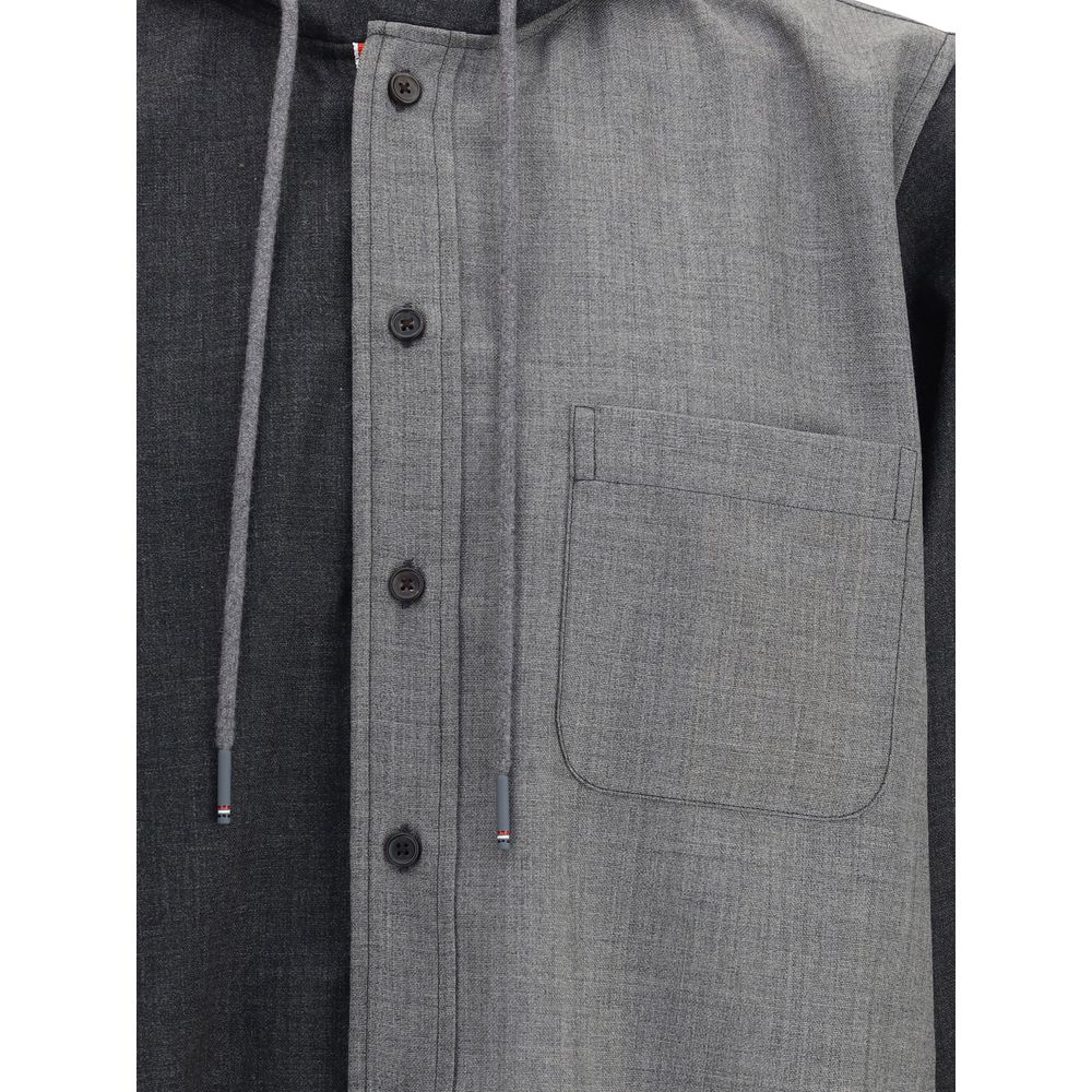 Gray Wool Jackets And Coat - TIZZIL