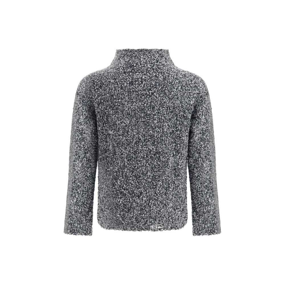 Gray Wool Sweater - TIZZIL