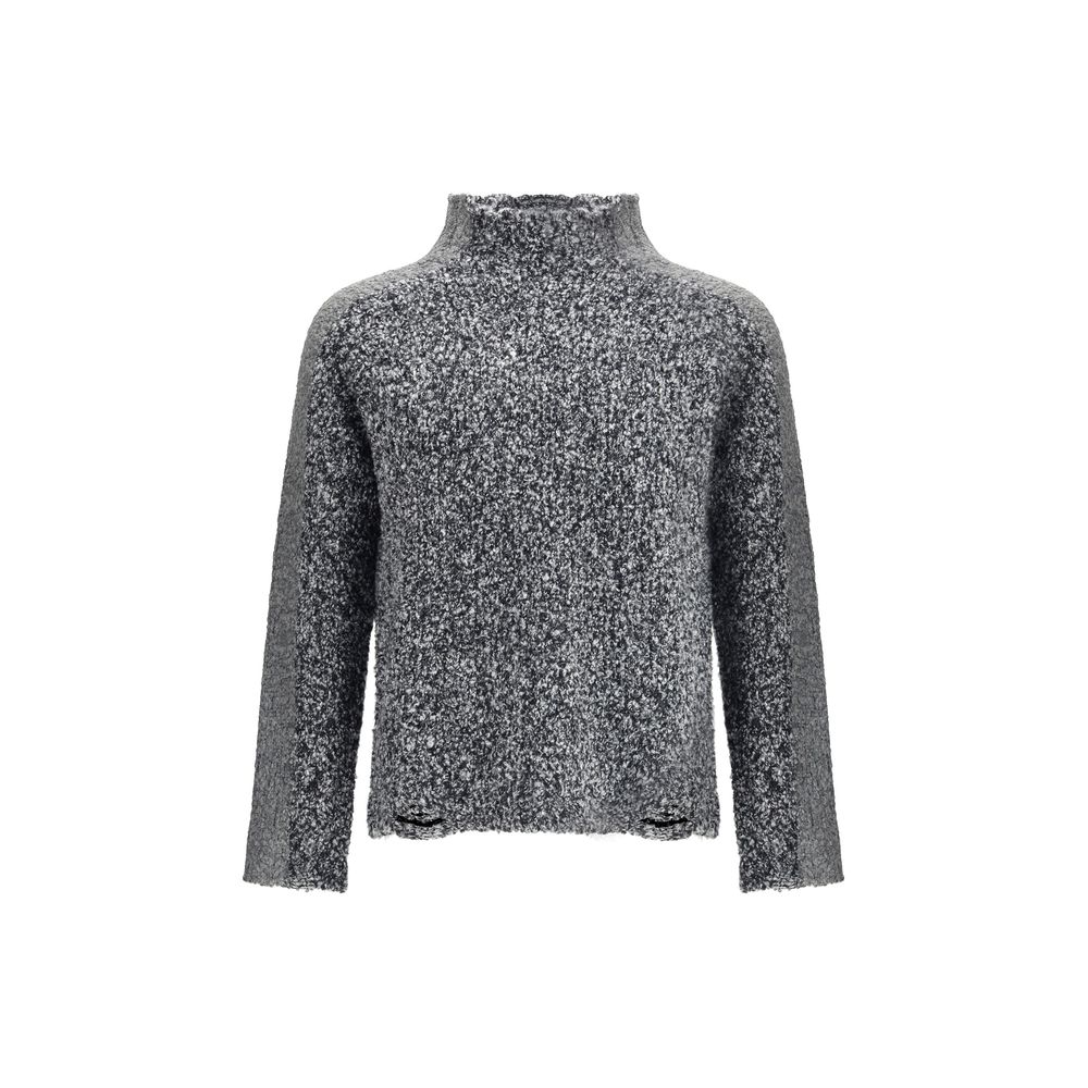 Gray Wool Sweater - TIZZIL