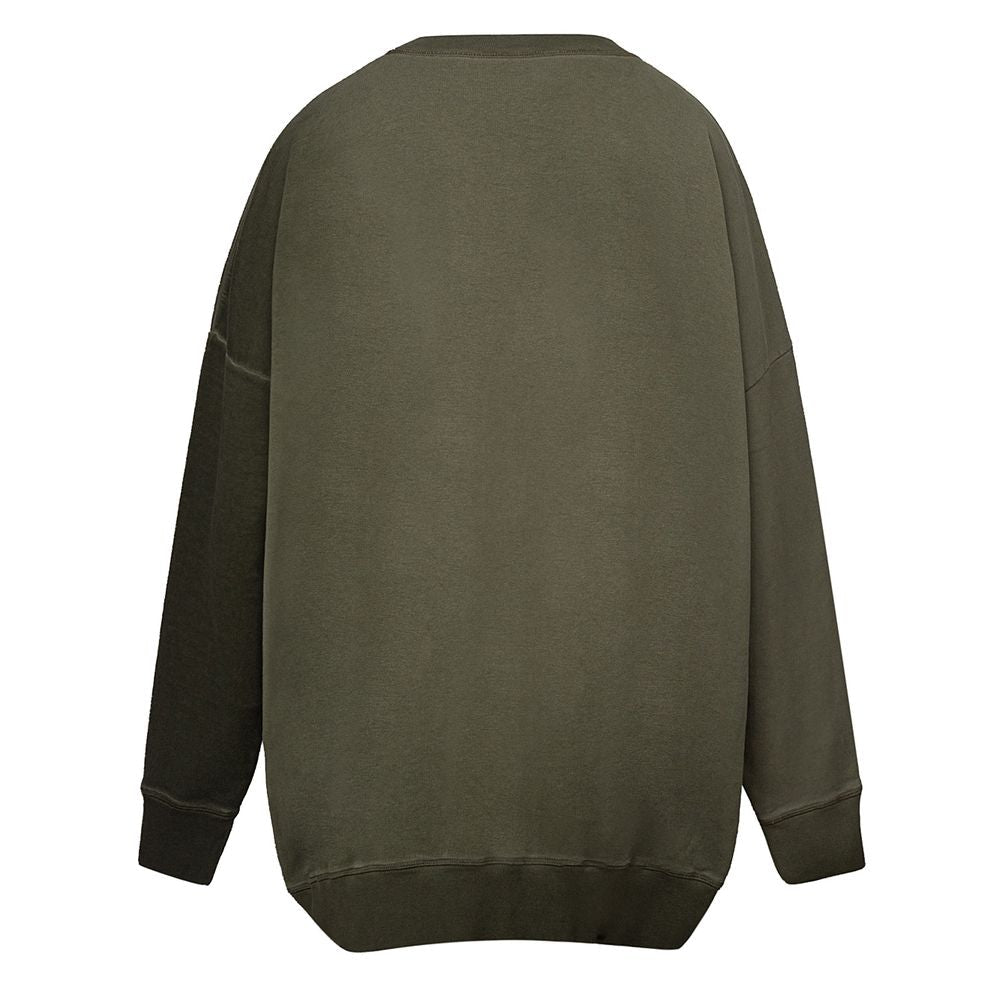 Green Cotton Sweatshirt - TIZZIL