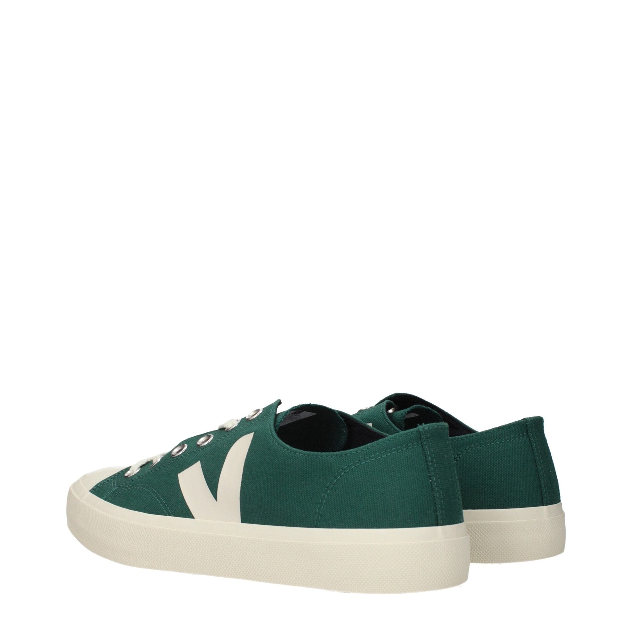 Green Fabric Low Top Sneakers - TIZZIL