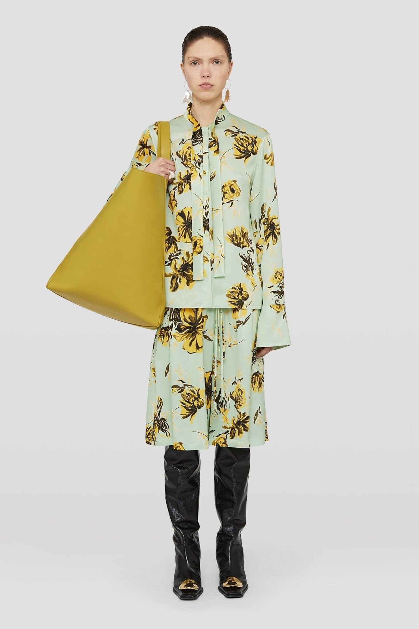 Green Fibres Long Skirt - TIZZIL