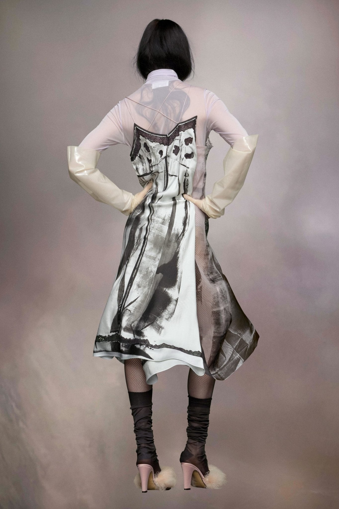 Green Fibres Midi Dress - TIZZIL