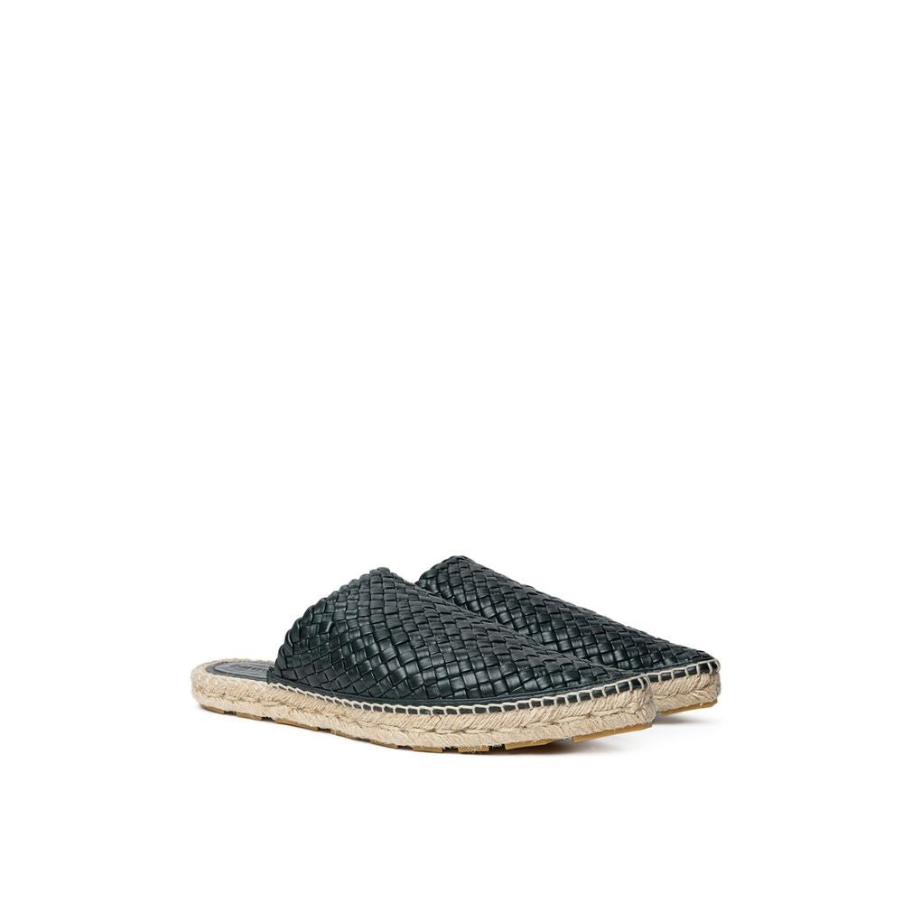 Green Leather Espadrilles - TIZZIL