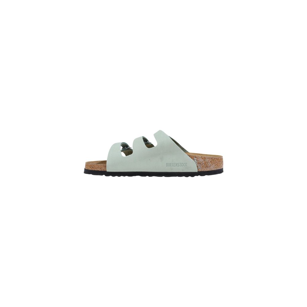 Green Leather Flat Sandals - TIZZIL