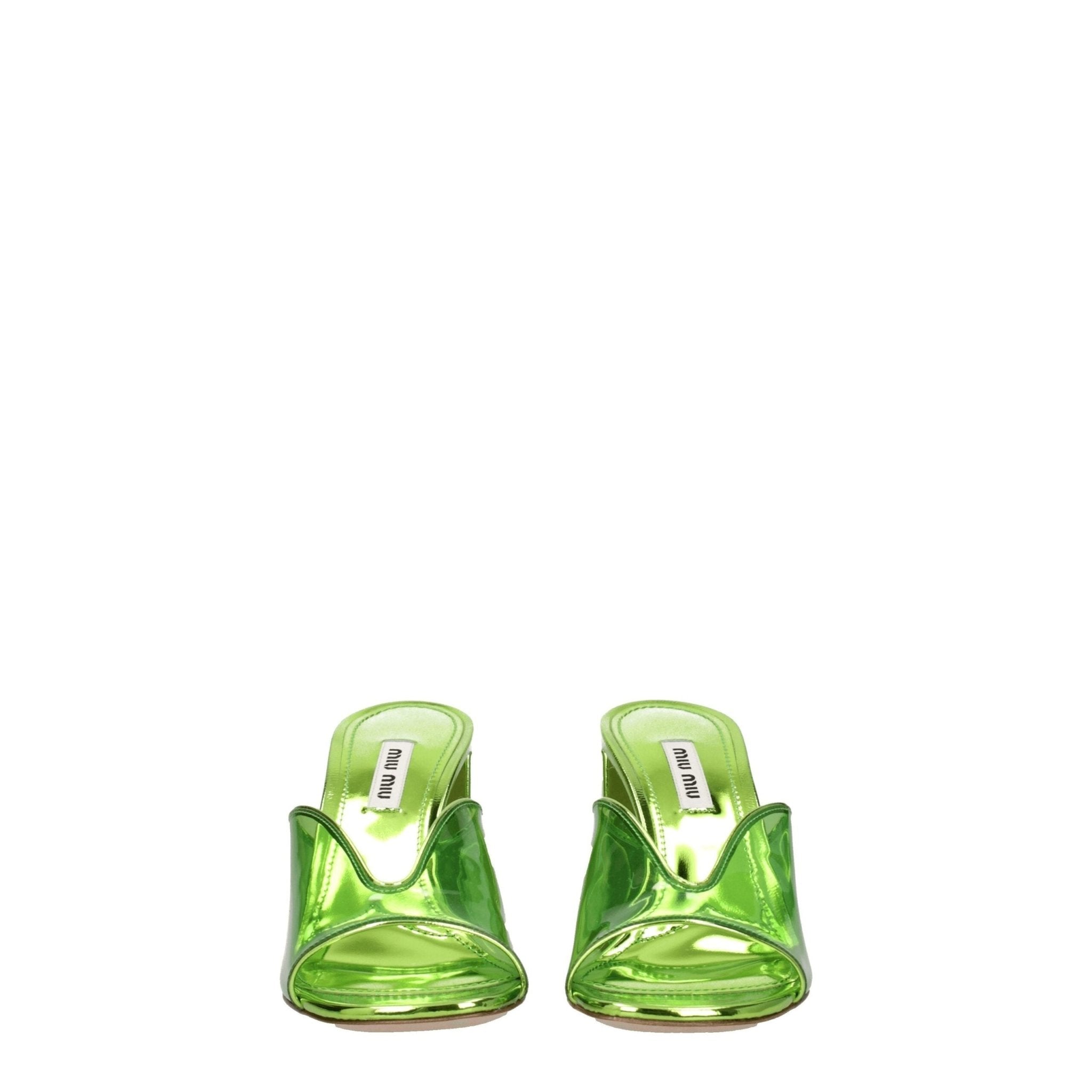 Green Plexiglass Platform Sandals - TIZZIL