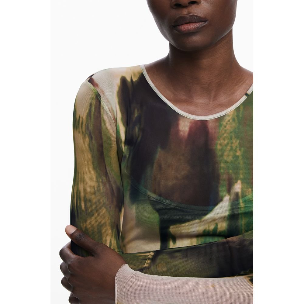 Green Polyester Casual Dress - TIZZIL