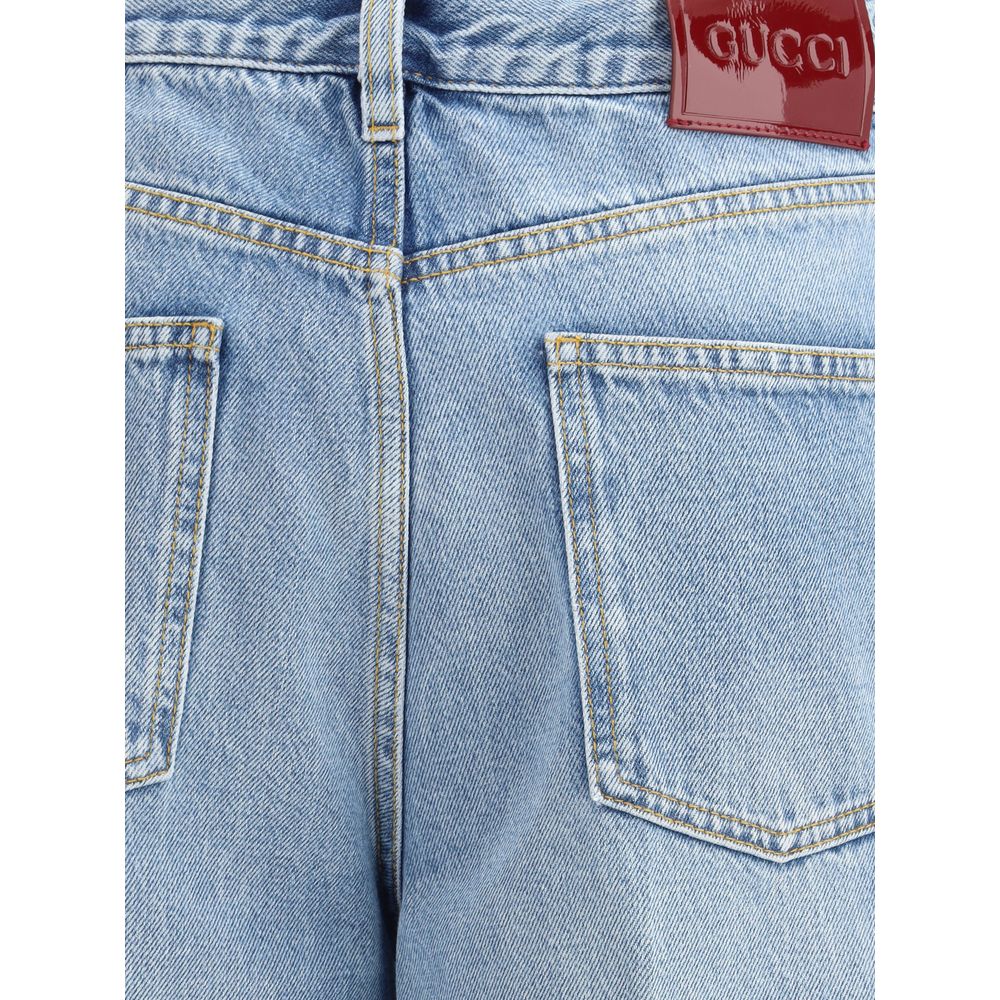 Light Blue Cotton Jeans Denim - TIZZIL