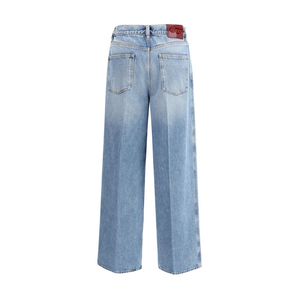 Light Blue Cotton Jeans Denim - TIZZIL