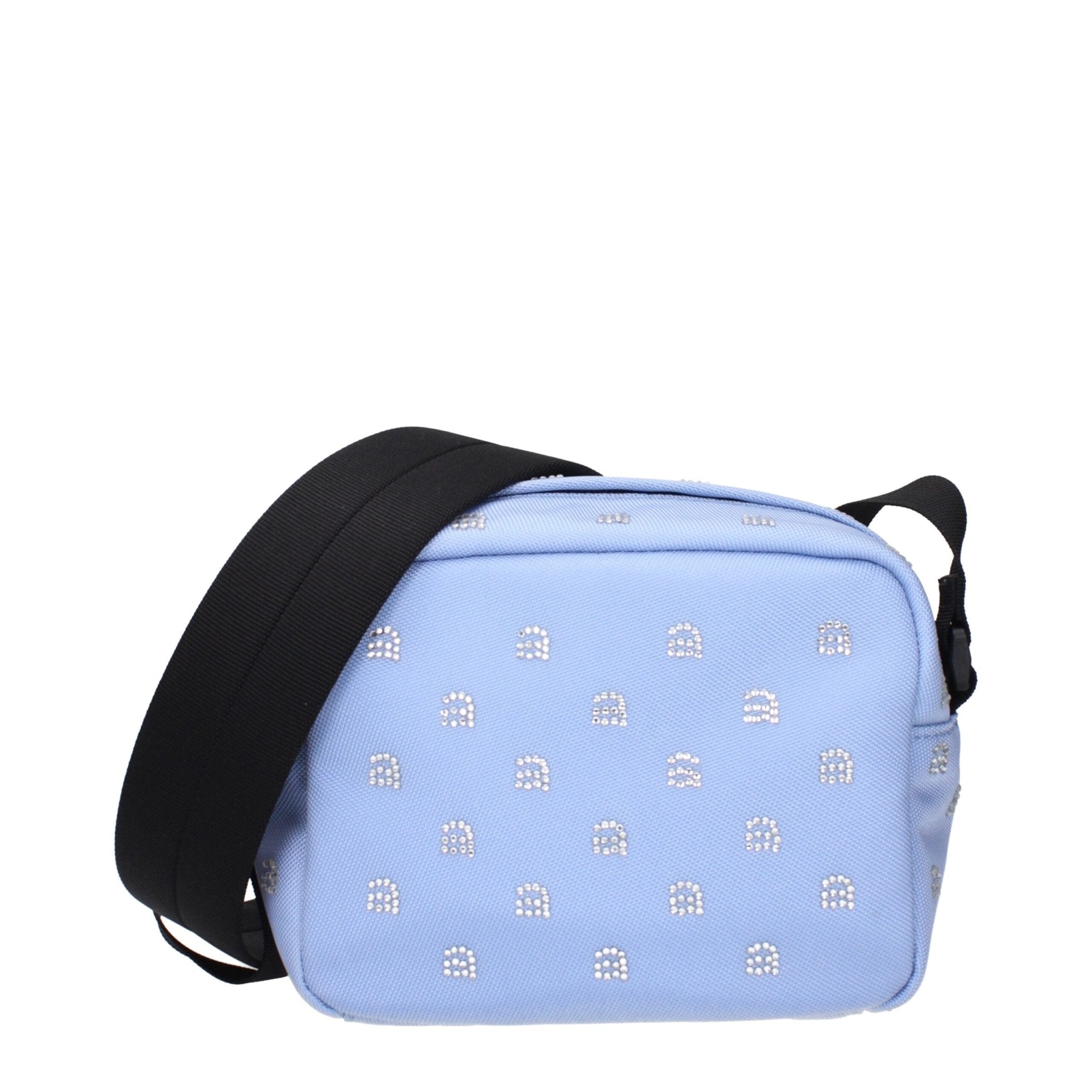 Light Blue Fabric Crossbody Bag - TIZZIL