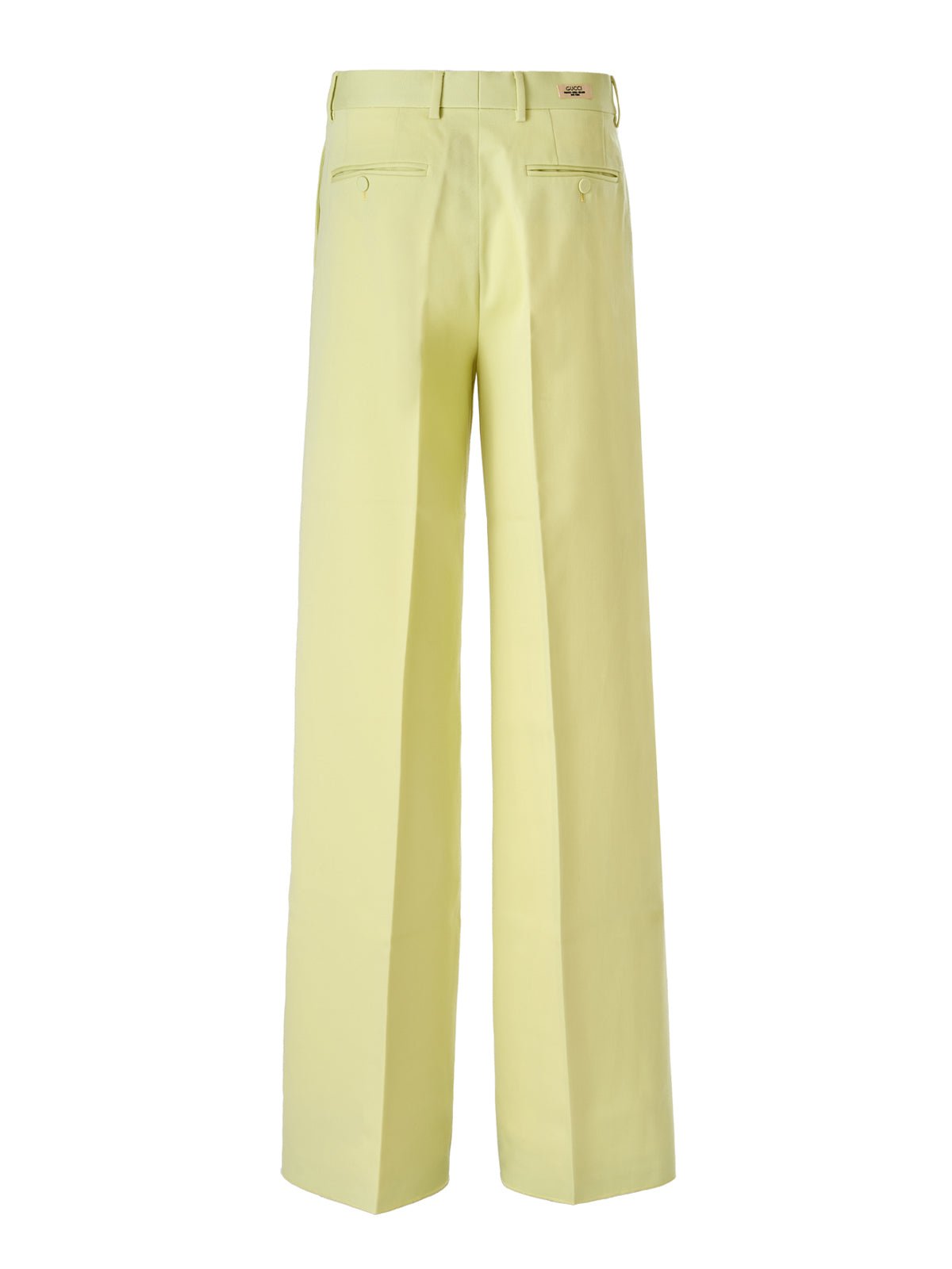 Lime Yellow Polyester Pants - TIZZIL