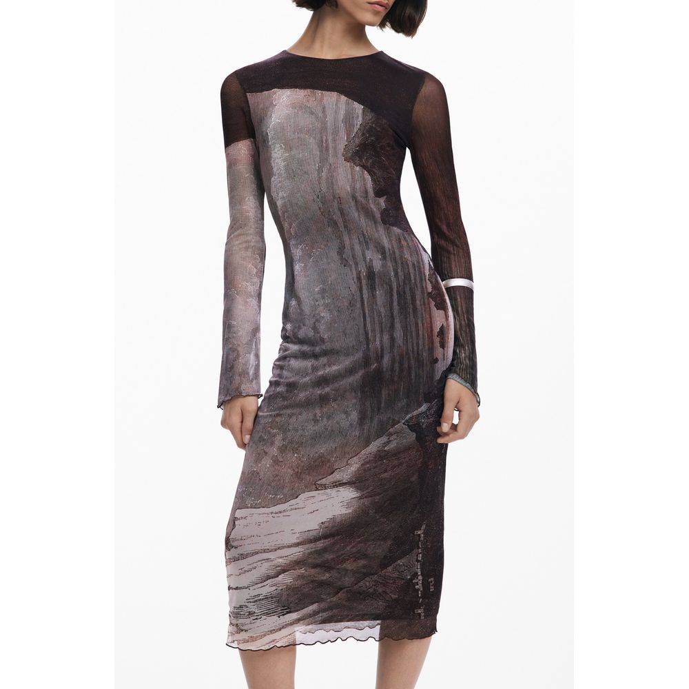 Marrone Polyester Women Dress - TIZZIL