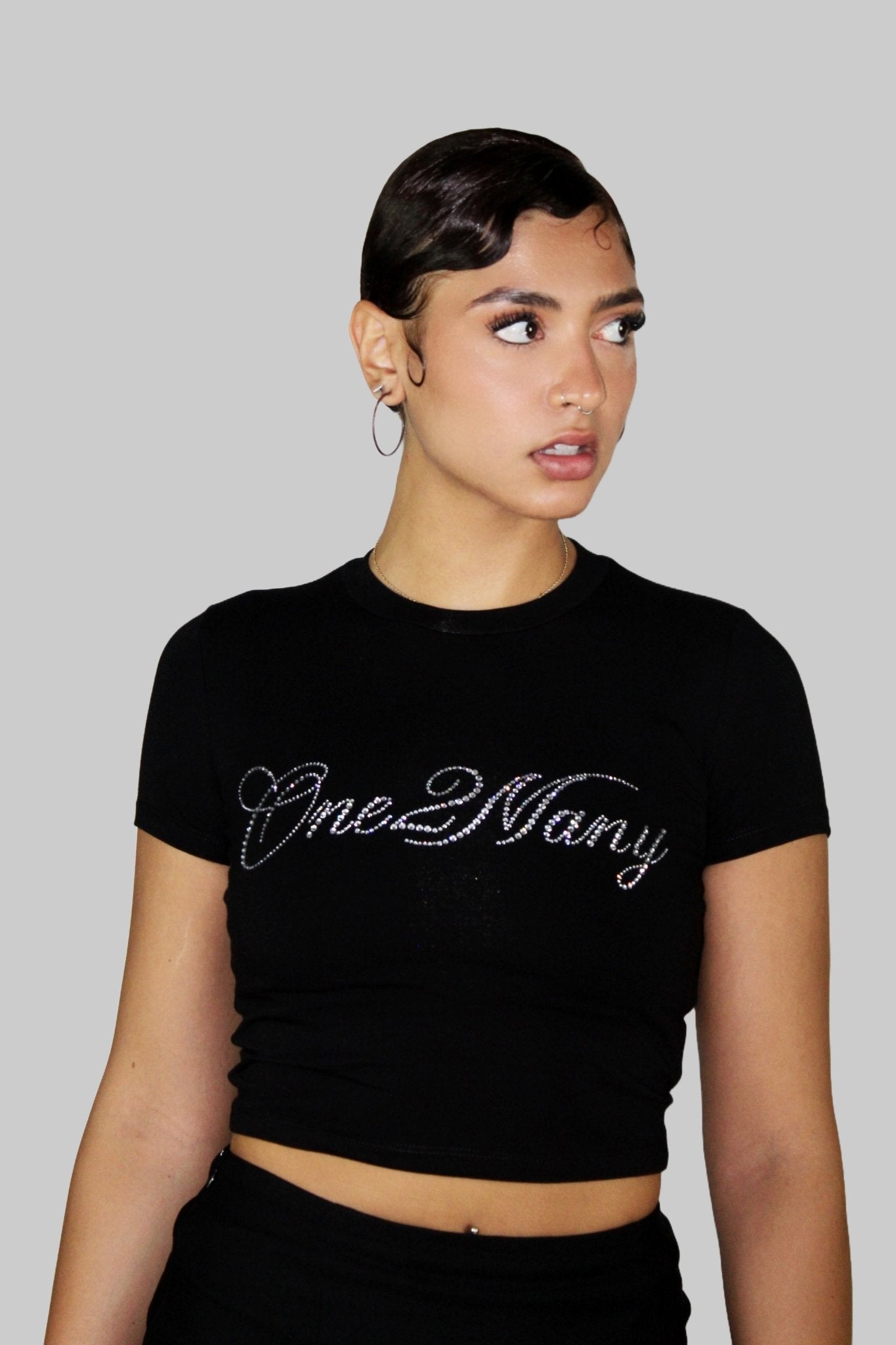 Members Only Diamanté Baby Tee - TIZZIL