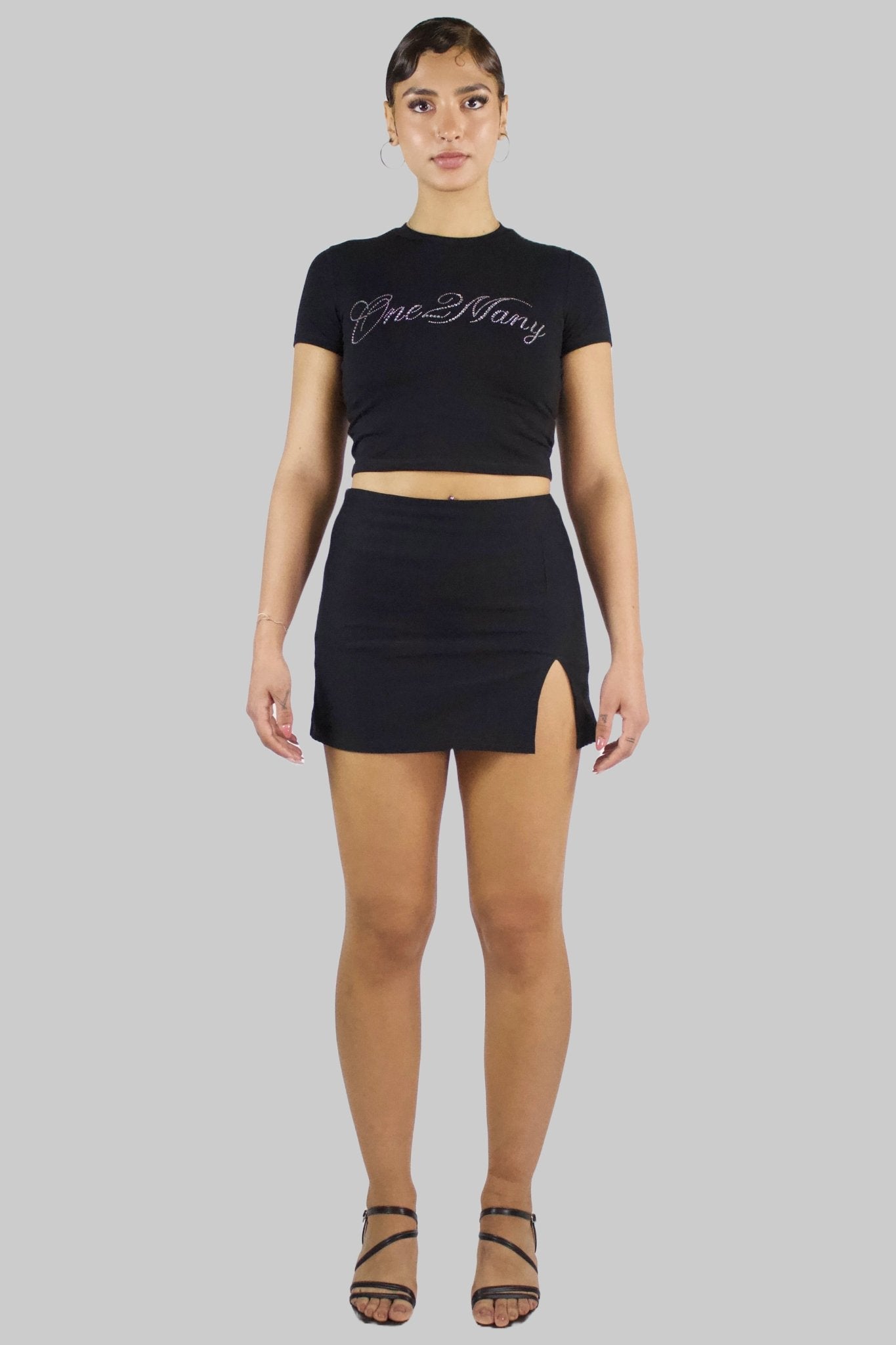 Members Only Diamanté Baby Tee - TIZZIL