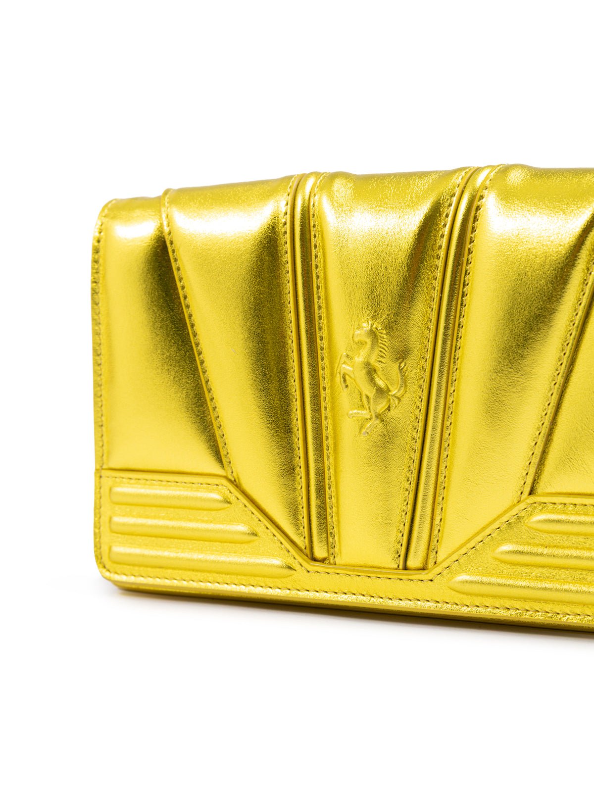 Metal Yellow GT patent leather bag with chain - TIZZIL