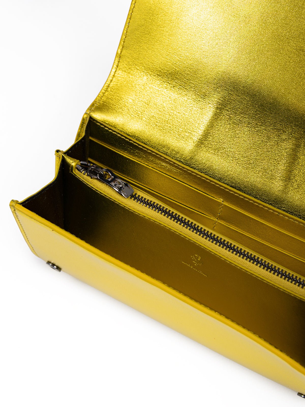 Metal Yellow GT patent leather purse - TIZZIL