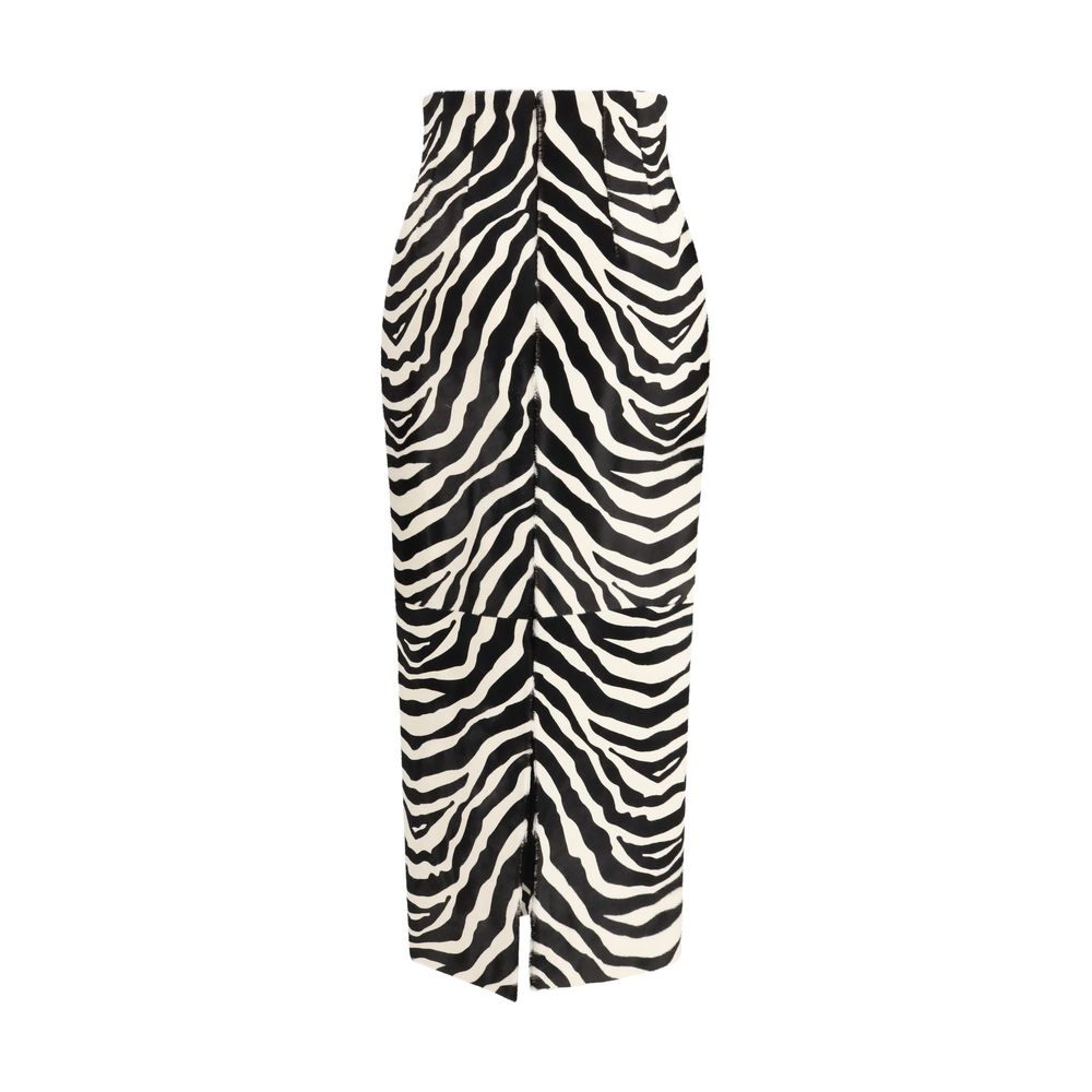 Multicolor Calf Leather Bos Taurus Skirt - TIZZIL