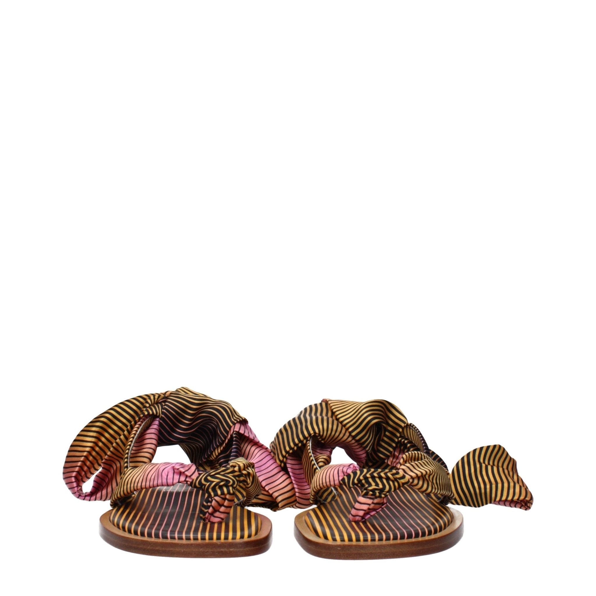Multicolor Fabric Flip - Flop Sandals - TIZZIL