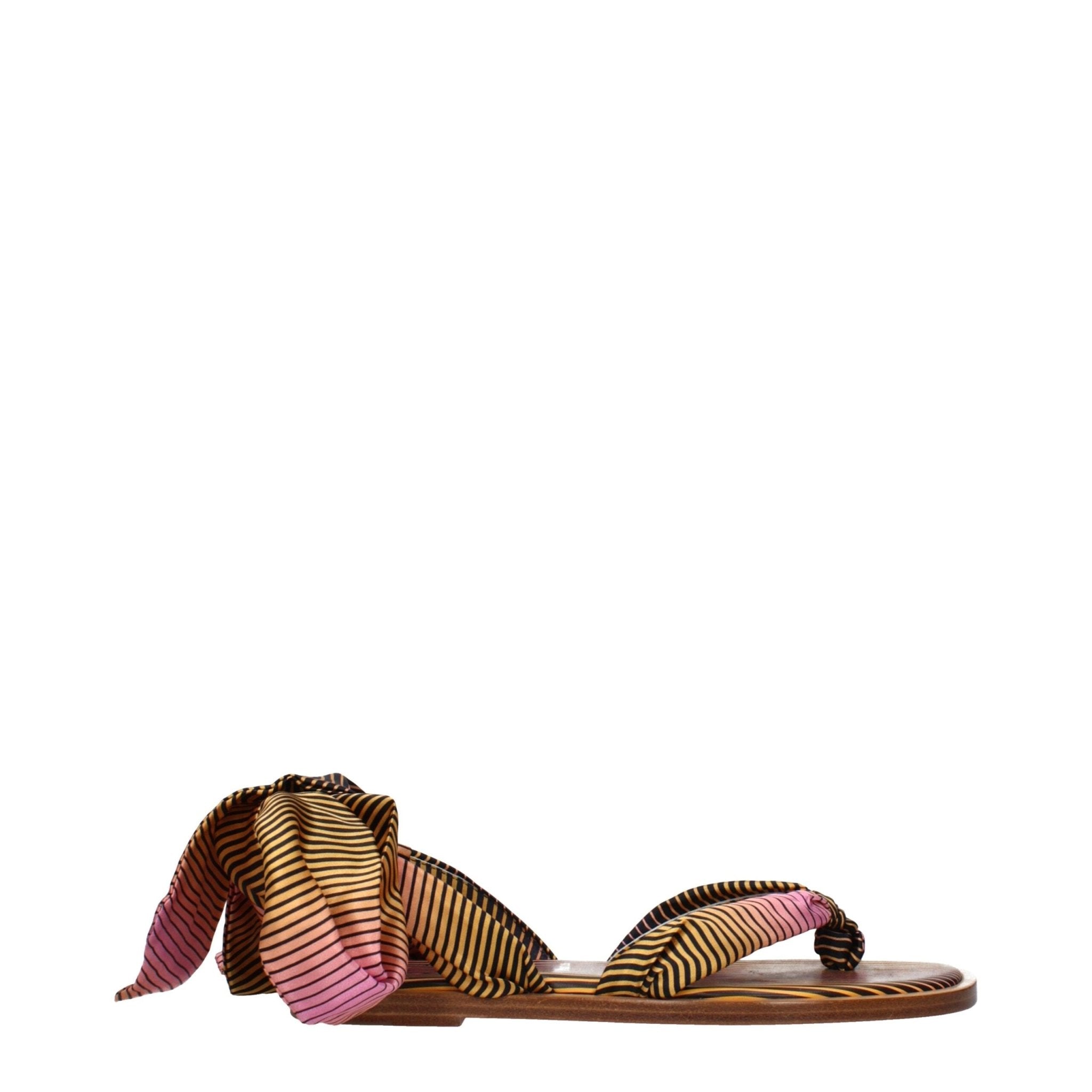 Multicolor Fabric Flip - Flop Sandals - TIZZIL