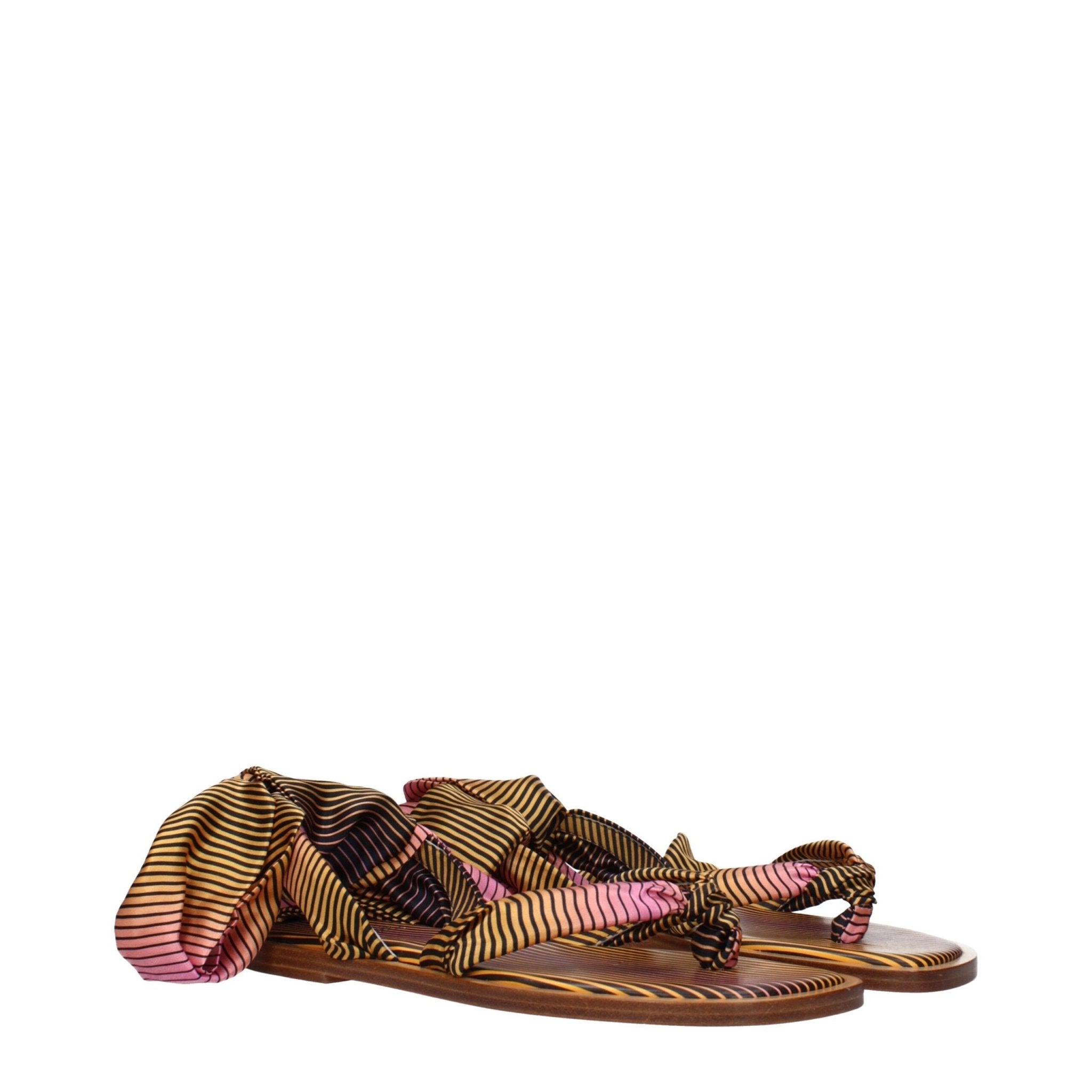Multicolor Fabric Flip - Flop Sandals - TIZZIL